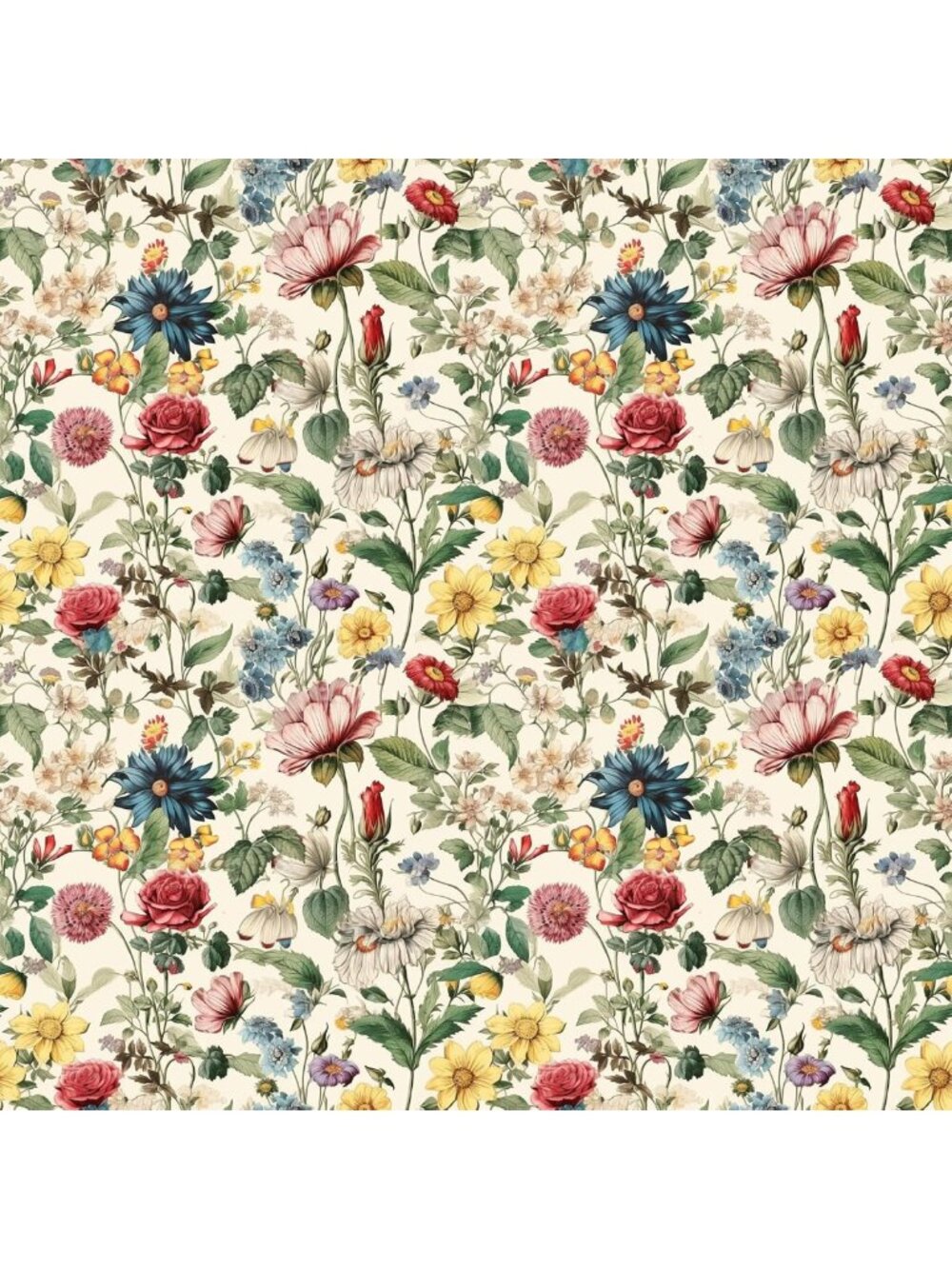 Vintage Floral Peel and Stick Wallpaper - Retro Wildflowers for Bedroom